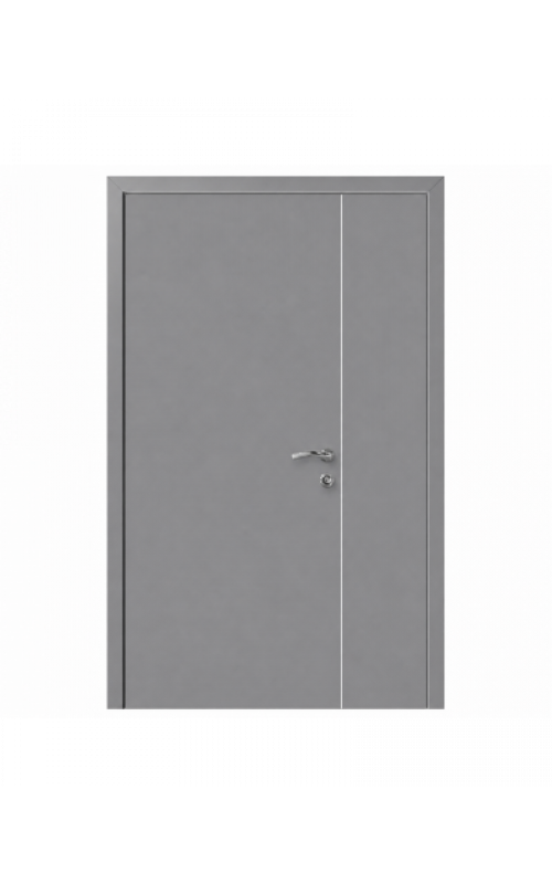 Дверь пластиковая Полуторка Капель Classic RAL 7040 глухая