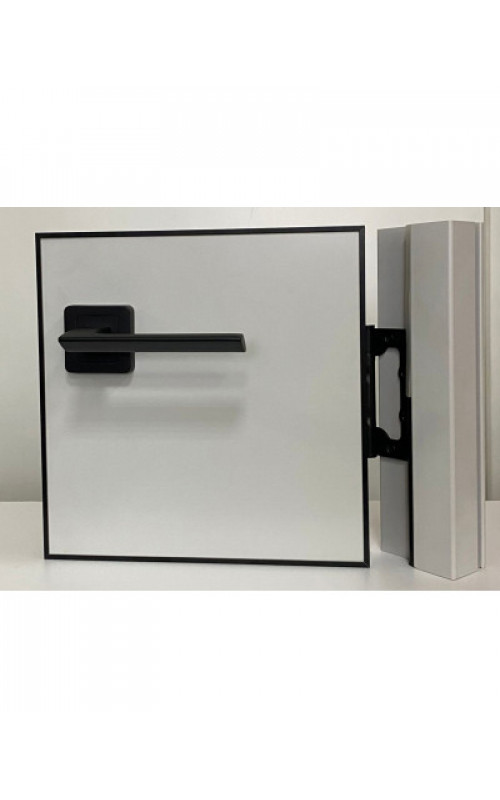 Дверь пластиковая Капель Classic Alu RAL 7047 глухая кр. матовая черная