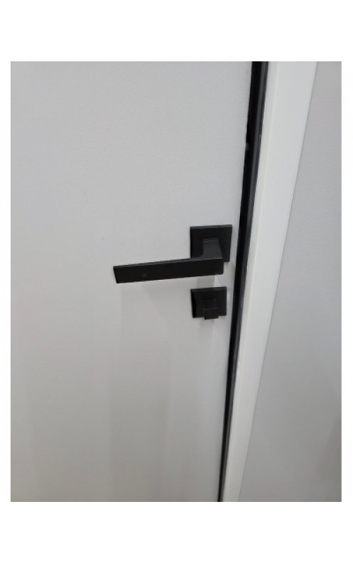 Дверь пластиковая Капель Classic Alu RAL 7047 глухая кр. матовая черная