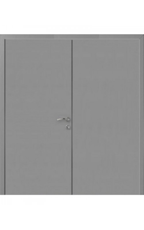Дверь пластиковая Двустворчатая Капель Classic RAL 7040 глухая