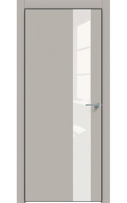 Дверь Triadoors Concept-703 Шелл грей стекло Лакобель белый кр. пластиковая ABS