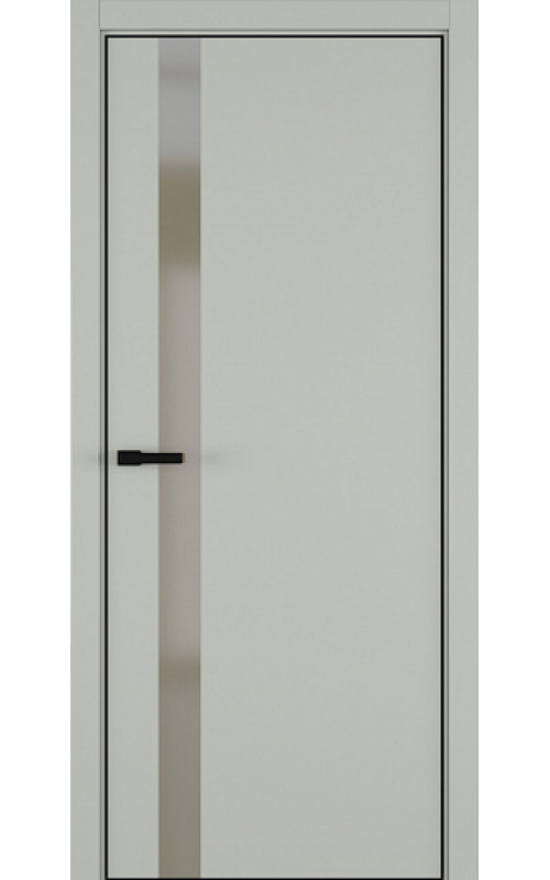 Дверь Zadoor ART Lite A2 ALU Грей стекло Silver Bronze кр. матовая черная