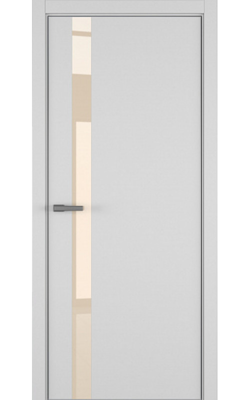 Дверь Zadoor ART Lite A2 ALU Светло-серый стекло Lacobel Beige кр. матовый хром