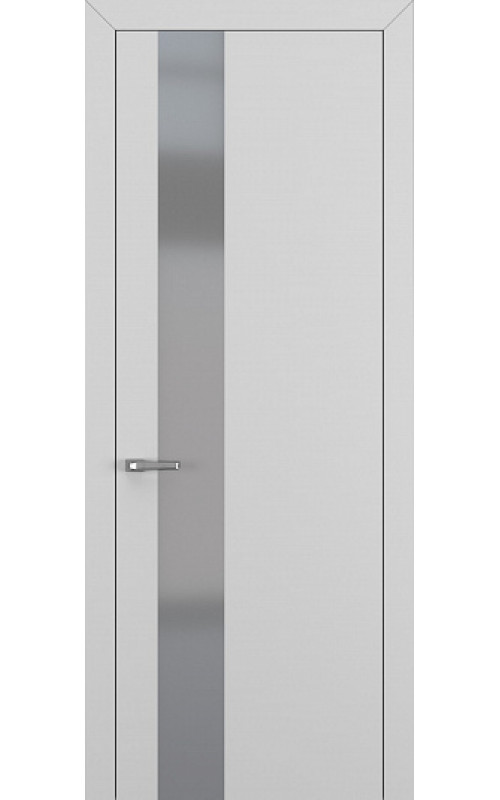 Дверь межкомнатная Квалитет К3, Zadoor, цвет Серый матовый, стекло Silver Grey, кр. пластиковая ABS, с установкой